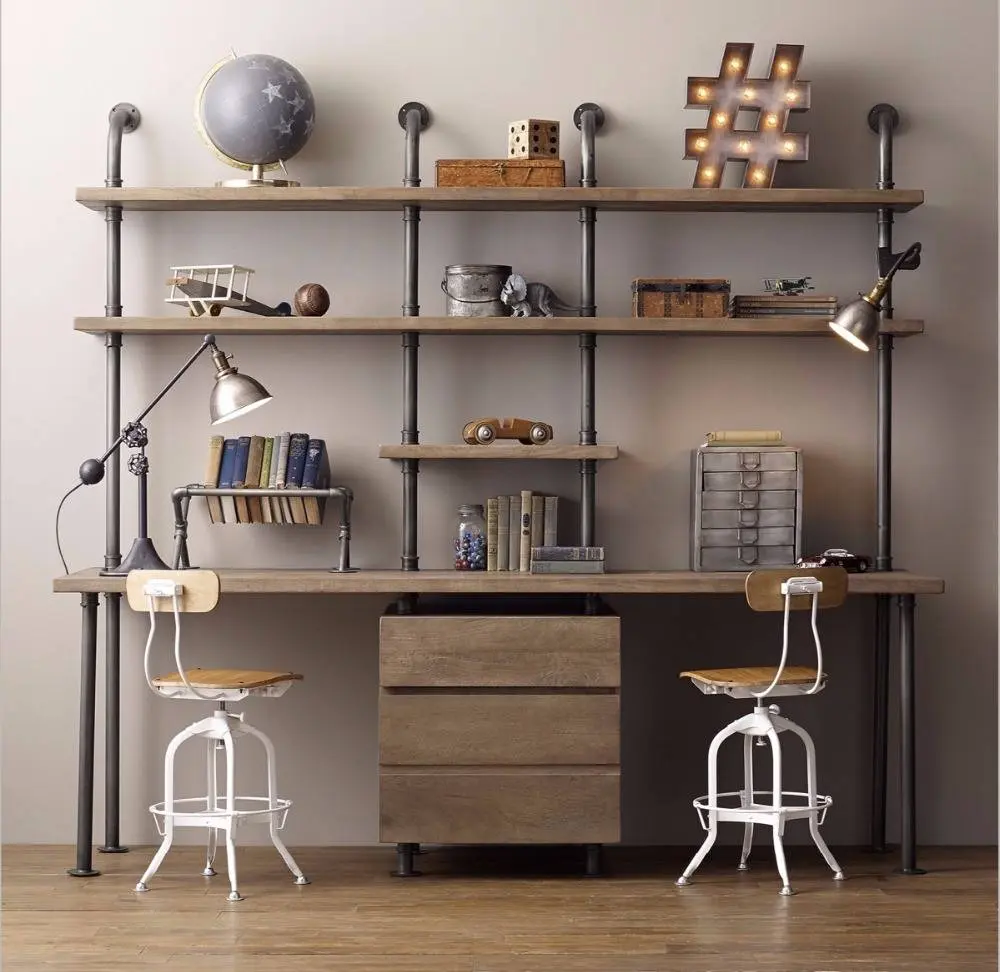 malleable cast iron book shelf