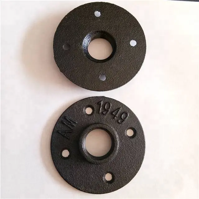 3/4 inch wrought cast iron handrail floor flanges pipe fitting