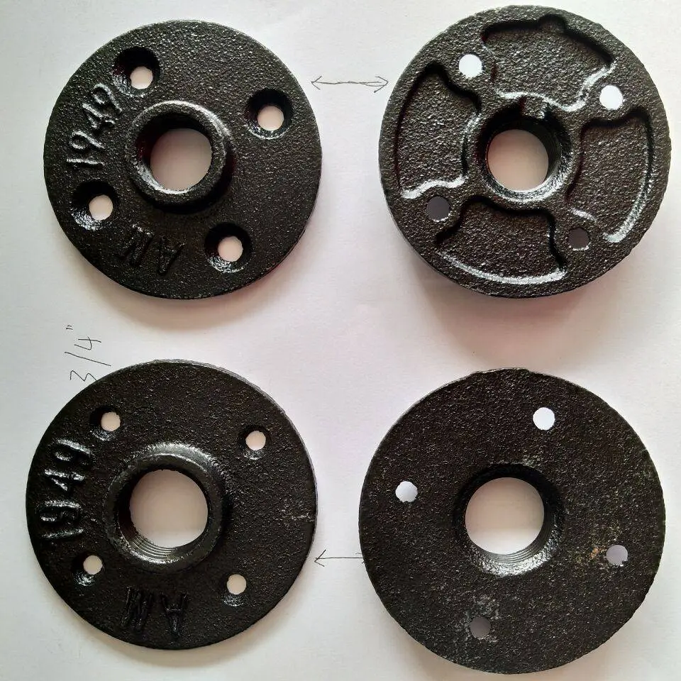 malleable iron pipe fitting floor flange 1/2