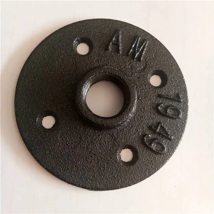 iron pipe fittings black malleable steel floor flanges pipe fittings