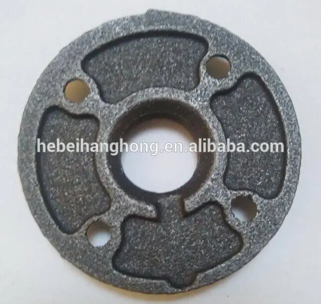 1/2'' Black Malleable Threaded Floor Flange Iron Pipe Fittings Wall Mount