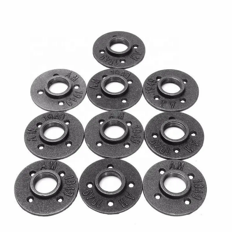 3/4inch industrial malleable iron cast iron dn20  black floor flange