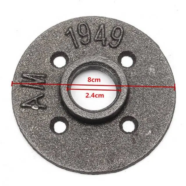 floor flange 1/2 black malleable cast iron flange