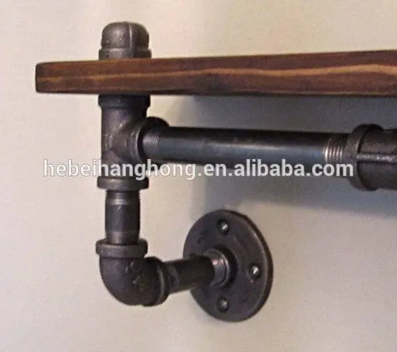 industrial pipes books shelf for furniture 1/2'' pipe fittings