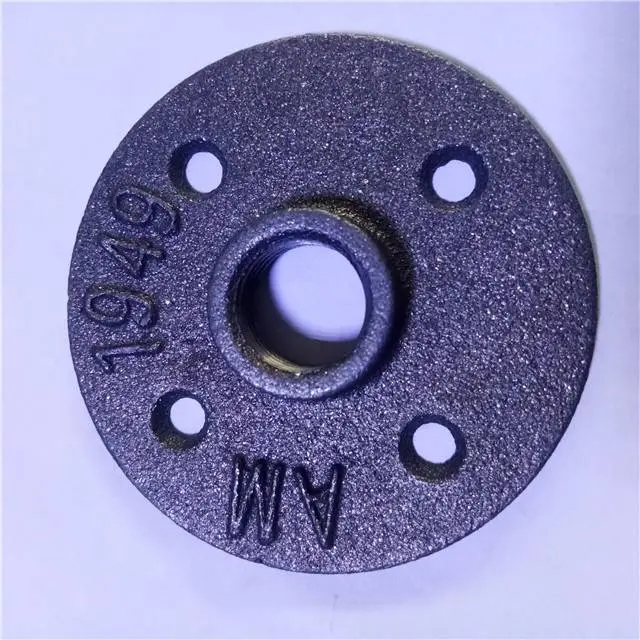 3/4'' antique natural black malleable iron floor flange for furniture