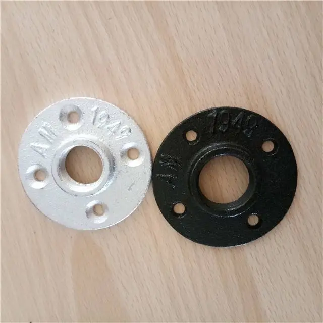 Galvanized grey wrought iron pipe fittings with BS thread