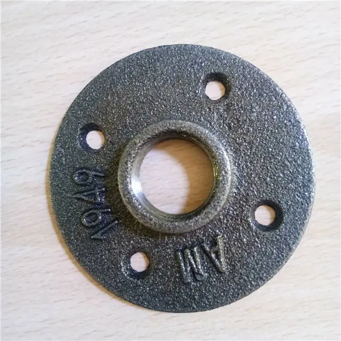 3/4inch industrial malleable cast iron bsp threaded pipe fitting floor flange