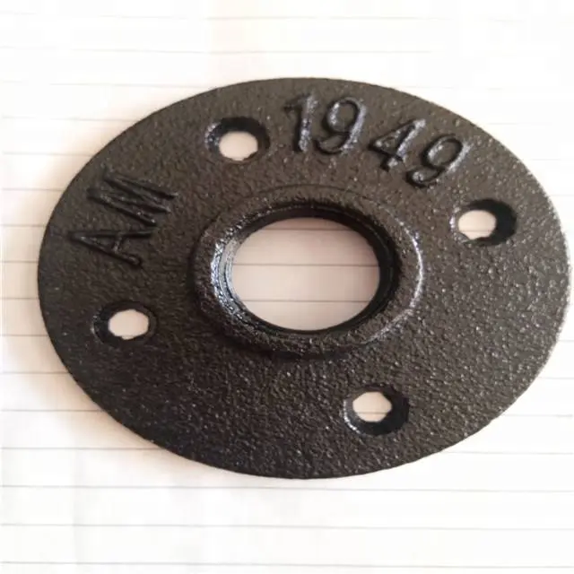 dn 15 furniture floor flange 1/2 black