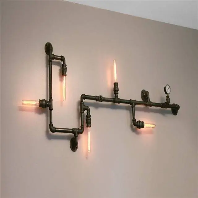 Pipe Lamp with 1/2'' 3/4'' pipe fittings floor flange tee elbow