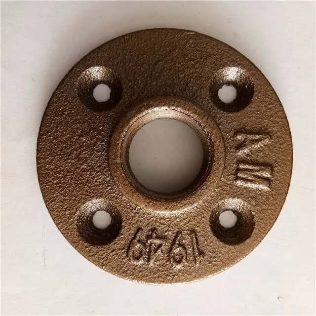 Pipe threaded floor flange malleable iron 1