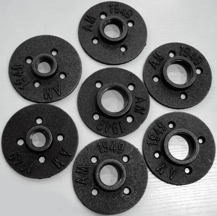 DIY home decoration cast iron pipe fittings of floor flange