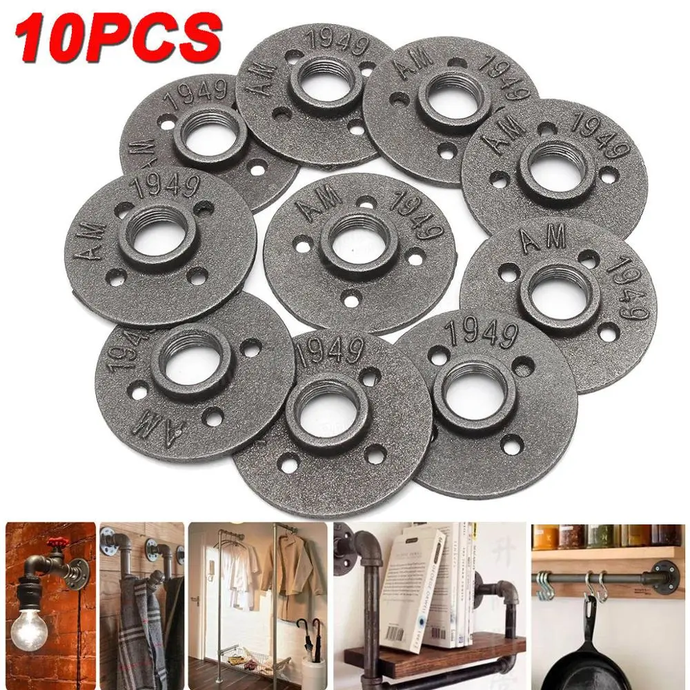 black malleable Iron Pipe Lamp 1/2'' 3/4'' pipe fittings for the furniture floor flange /tee/ elbow/ pipe