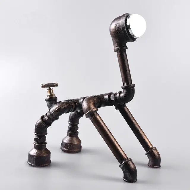 Cast iron black DIY furniture wall lamp pipe fittings
