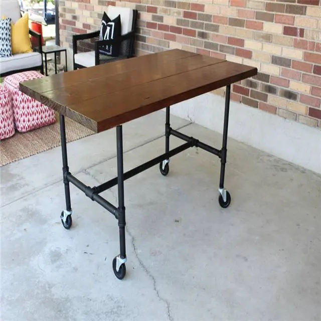 antique industrial table legs with 1/2