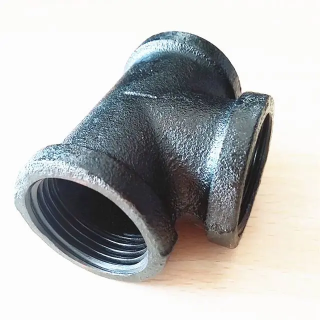 Cheap iron tee cast pipe fittings black color