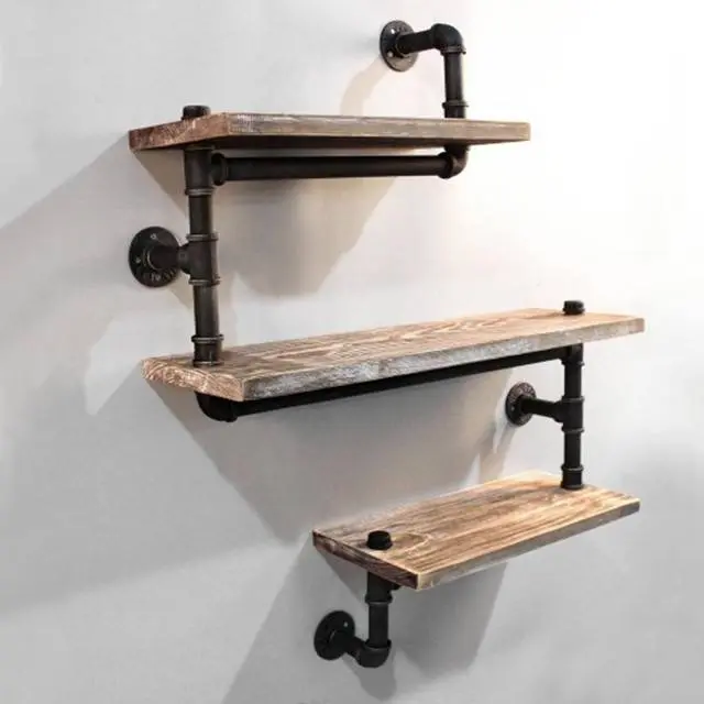 Industrial Steel Gas Pipe Bookcase Asymmetric Shelving – Loft Style – Custom Orders Welcome