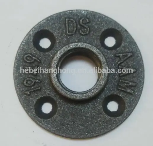 3/4 inch black cast iron pipe fittings black floor flange