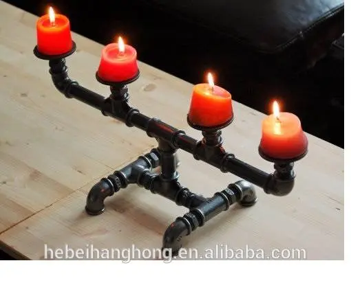 Candlestick / candle holder / door fittings for plumbing industrial style candles