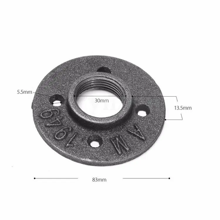 3/4inch industrial casting technics antique pipe fitting floor flanges