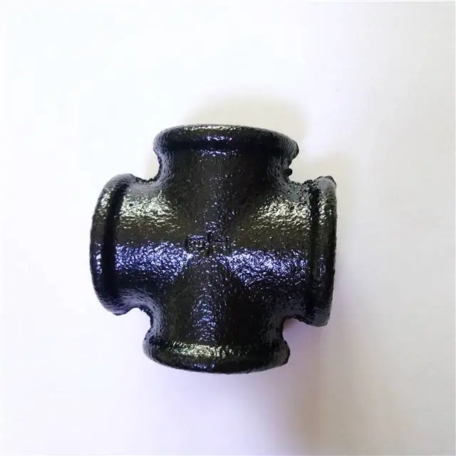 1 inch malleable iron black cross for pipe furniture