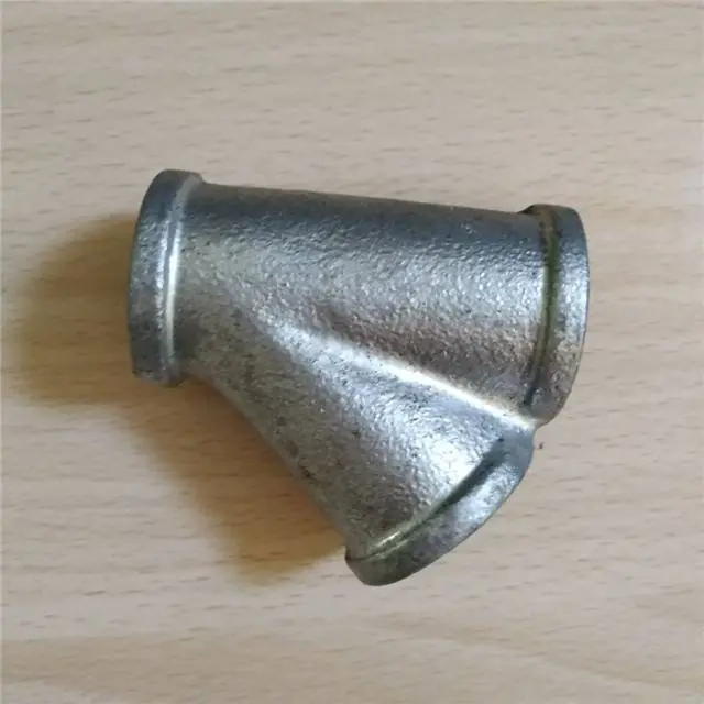 malleable iron cast iron black galvanized 45 deg lateral tee factory