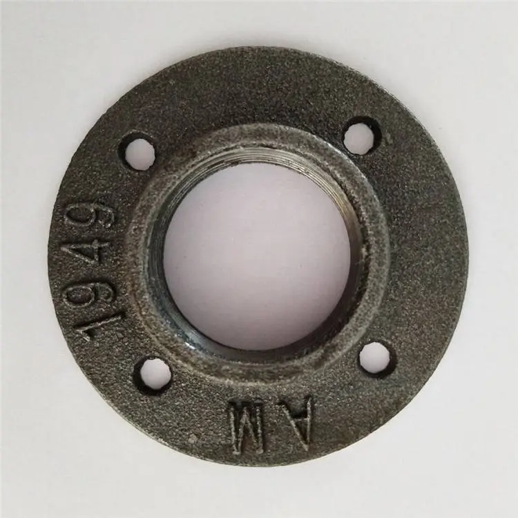 industrial antique style cast iron pipe 1'' floor flange used for cast iron pipe table