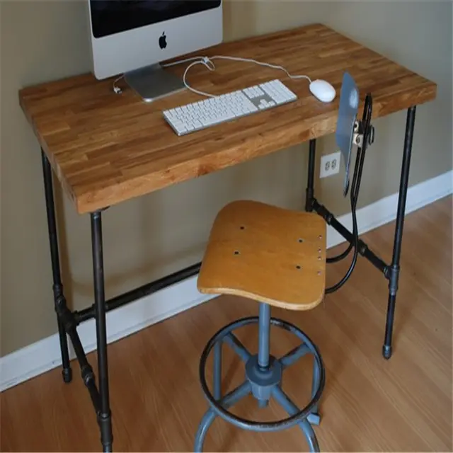 Urban Coffee Tables and Dining Tables with black iron flange elbow pipe fittings