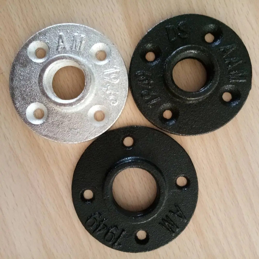 Galvanized cast iron pipe floor flange 1/2 malleable