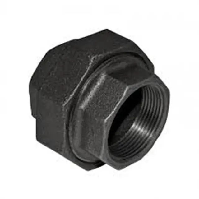 black malleable cast iron union