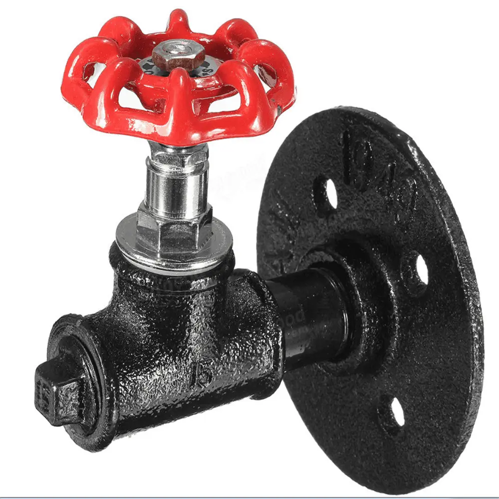 Coat rack, coat hook red cast iron valve