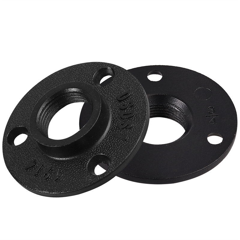 Aluminum Alloy Pipe Fittings Wall Floor Flange 3 Holes BSP Industrial In Hanging Rack Shelves