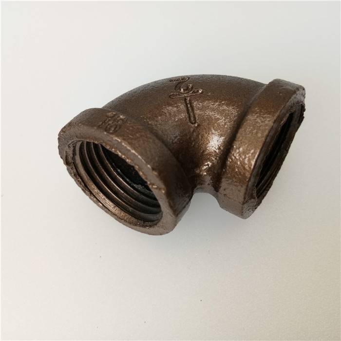 Black Malleable Iron Cast Pipe Fitting,DIY Furniture Galvanized Elbow Pipe Flange